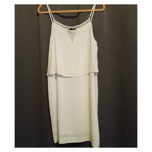 Attention White Spaghetti Strap Shift Dress (size Med) Brand New w/o tags